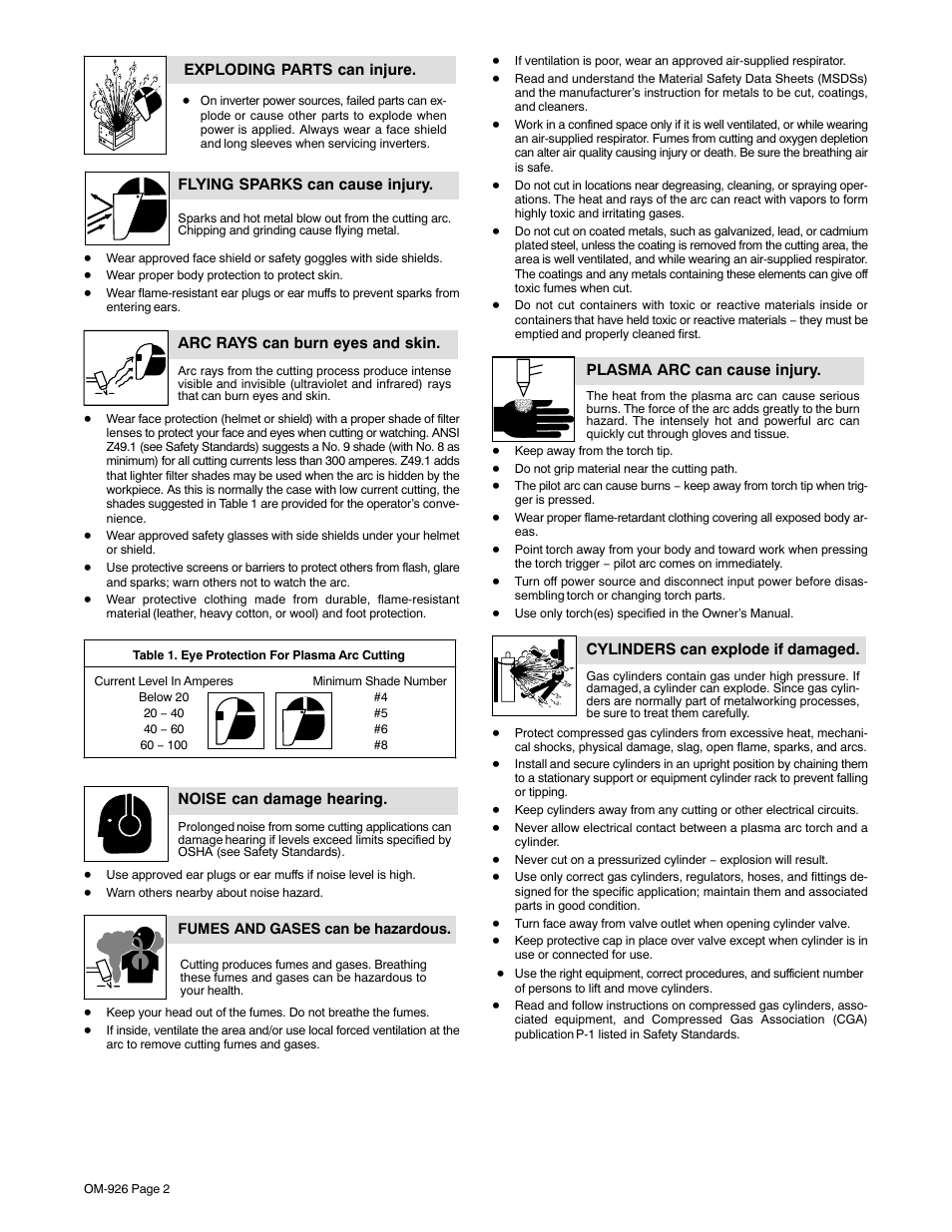 Hobart Welding Products AirForce 625 And ICE-40C Torch User Manual | Page 6 / 40