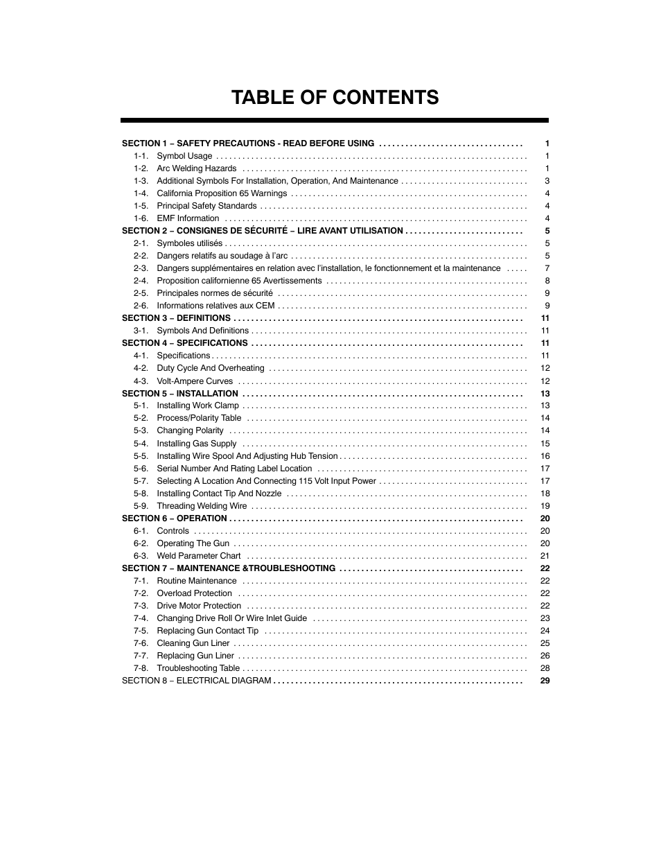 Hobart Welding Products HANDLER 125 User Manual | Page 3 / 48