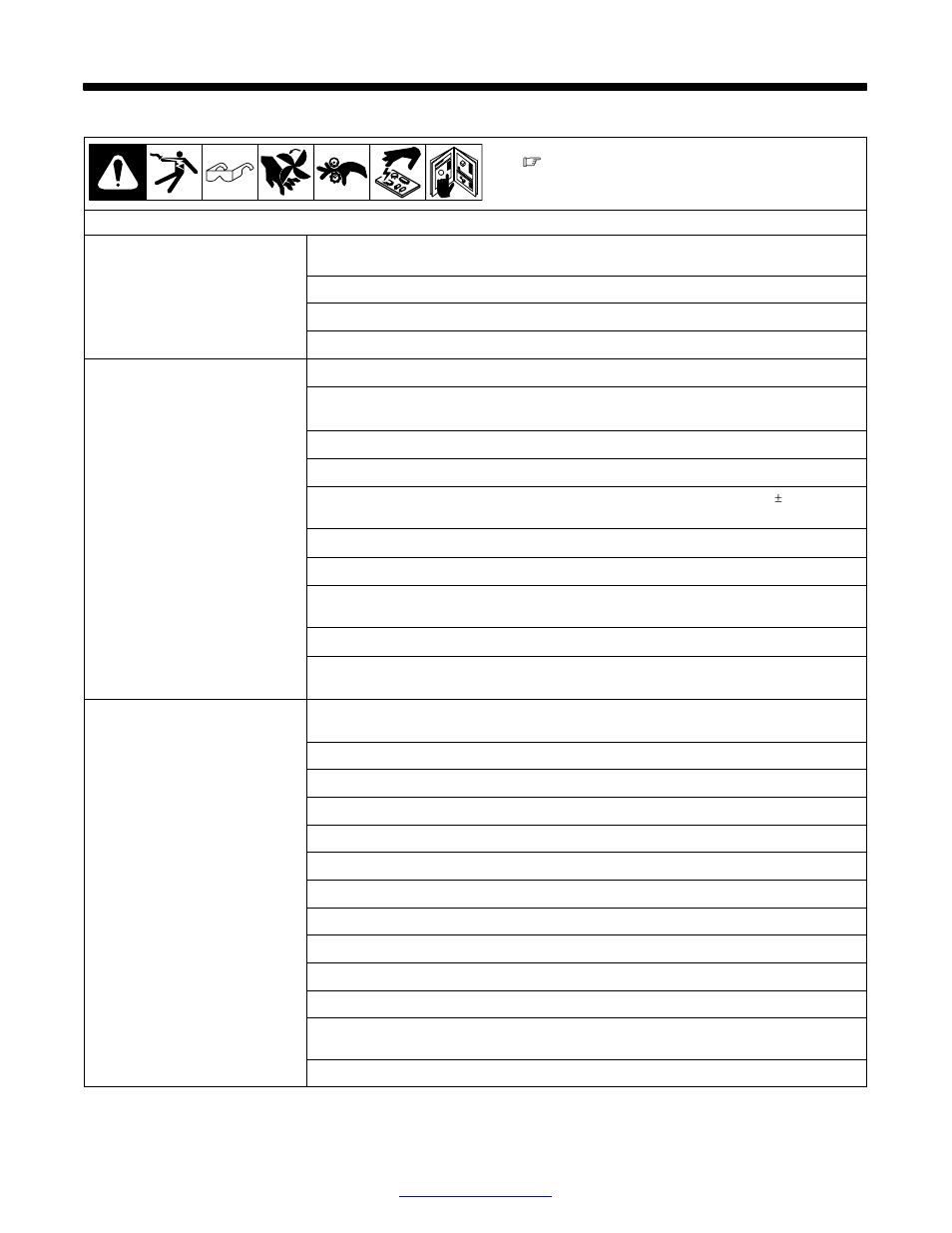 Section 6 − troubleshooting, Troubleshooting table, 1. troubleshooting table | Hobart Welding Products TM-944C User Manual | Page 22 / 48