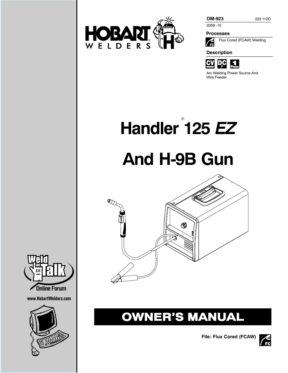 Hobart Welding Products Handler 125 EZ User Manual | 48 pages