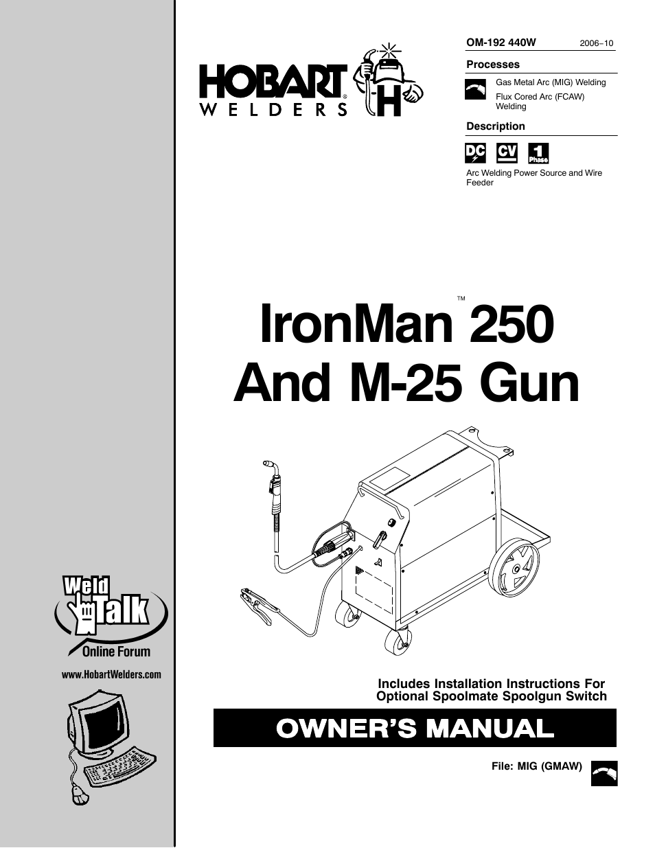 Hobart Welding Products IRONMAN 250 User Manual | 56 pages