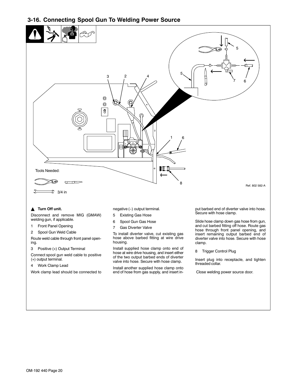 16. connecting spool gun to welding power source | Hobart Welding Products IRONMAN 250 User Manual | Page 24 / 56