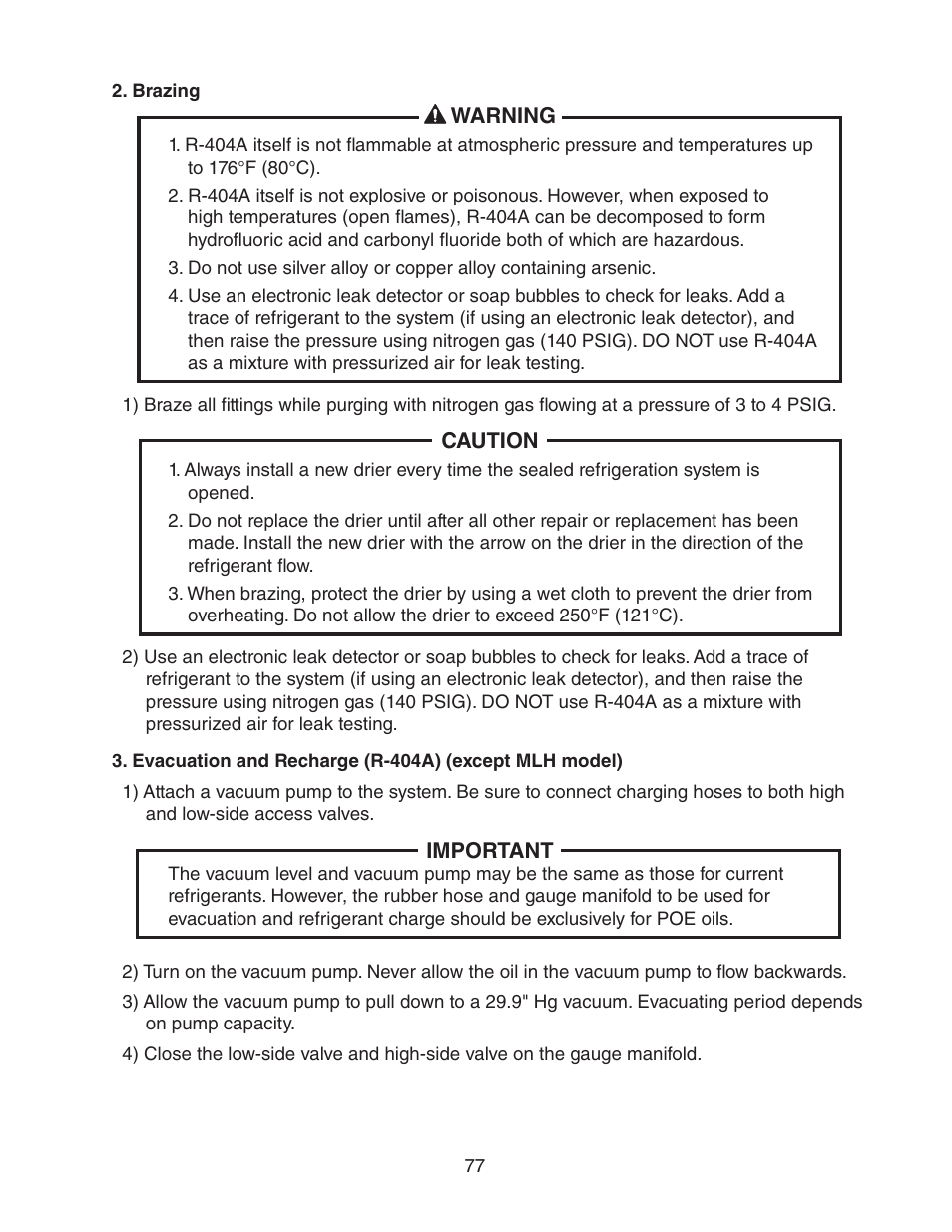 Brazing | Hoshizaki FD-1001MWH(-C)  EN User Manual | Page 77 / 103