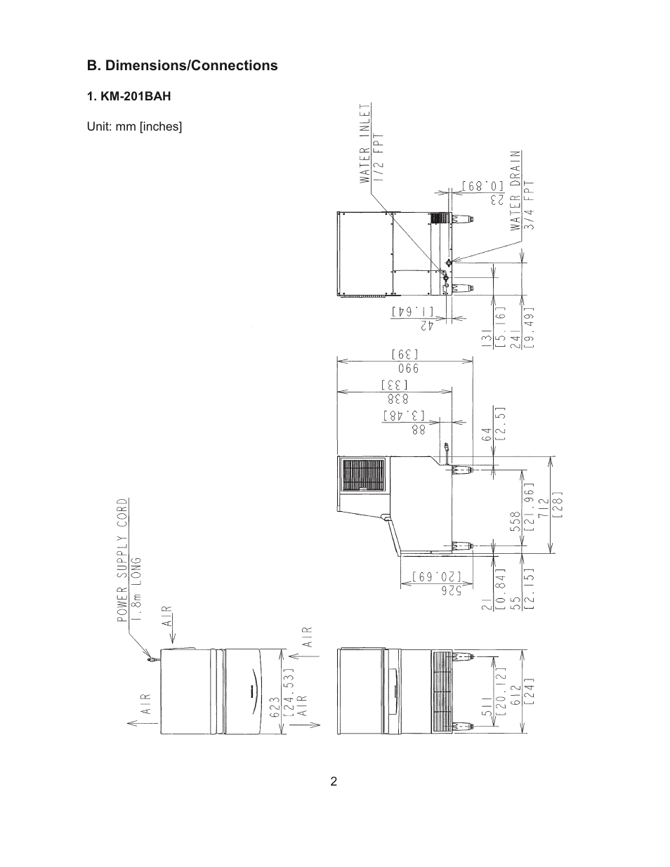 Hoshizaki SELF-CONTAINED CRESCENT CUBER L1F015102 User Manual | Page 5 / 22