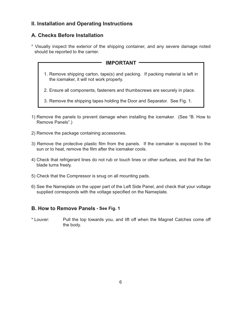 Hoshizaki SELF-CONTAINED CRESCENT CUBER L1F015102 User Manual | Page 9 / 22