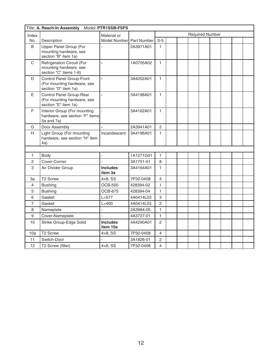 Hoshizaki PTR1SSB-FGFG User Manual | Page 12 / 47