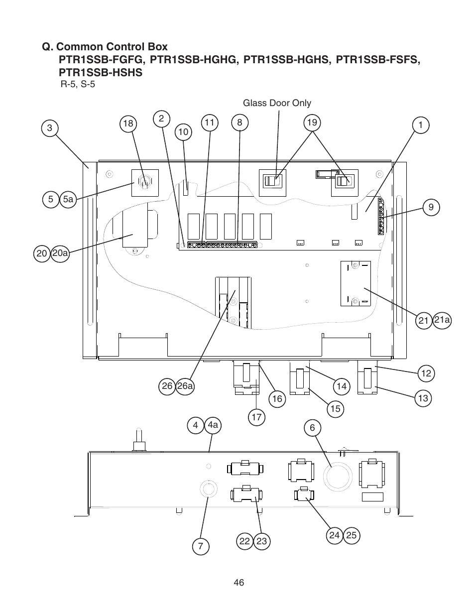 Q. common control box | Hoshizaki PTR1SSB-FGFG User Manual | Page 46 / 47