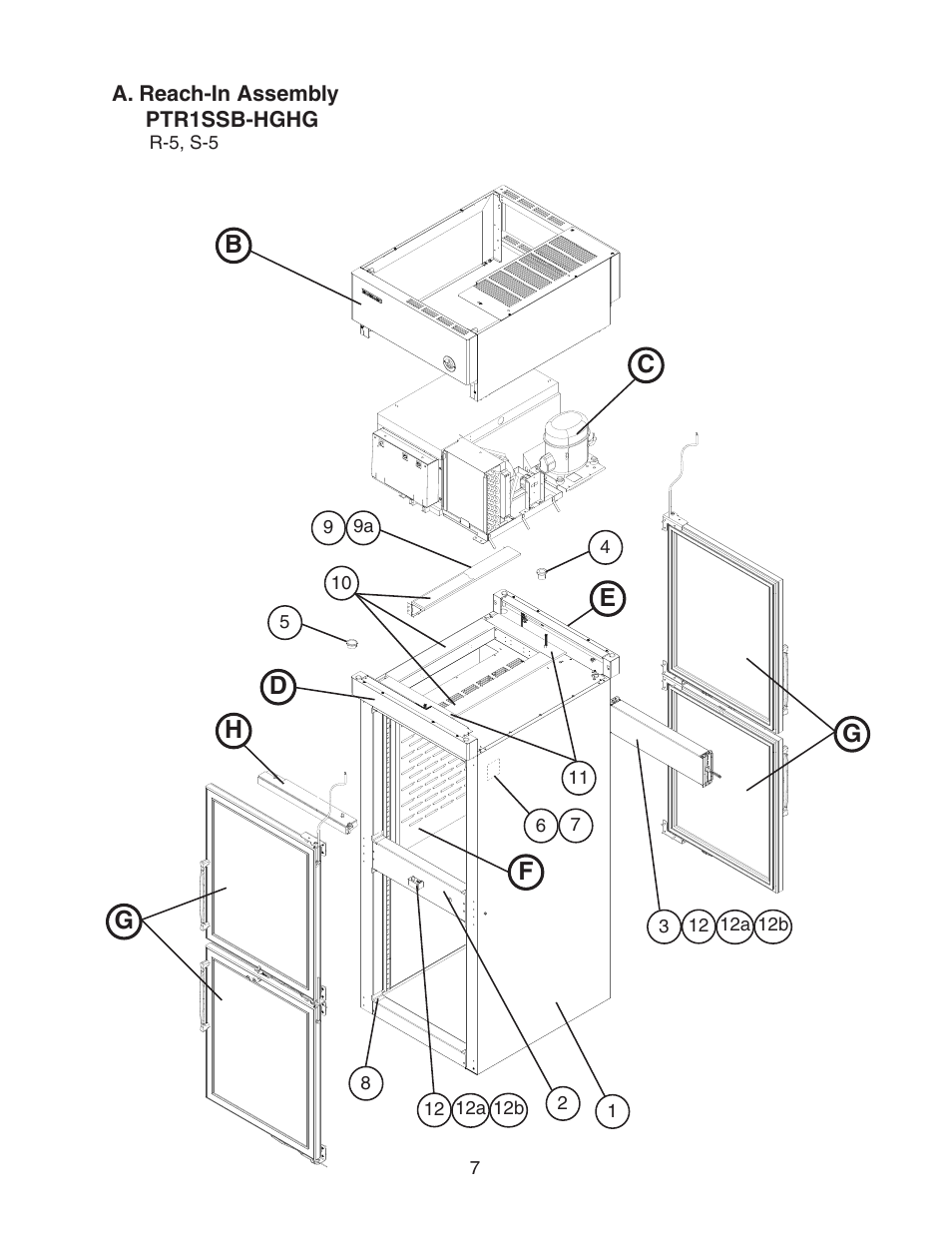 Ptr1ssb-hghg, Hg f b | Hoshizaki PTR1SSB-FGFG User Manual | Page 7 / 47