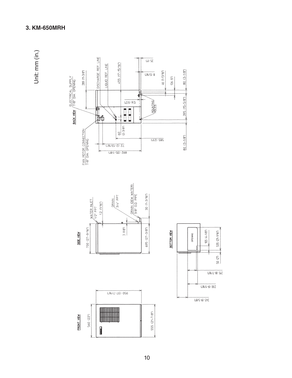 Km-650mrh | Hoshizaki KM-650MAH User Manual | Page 10 / 32