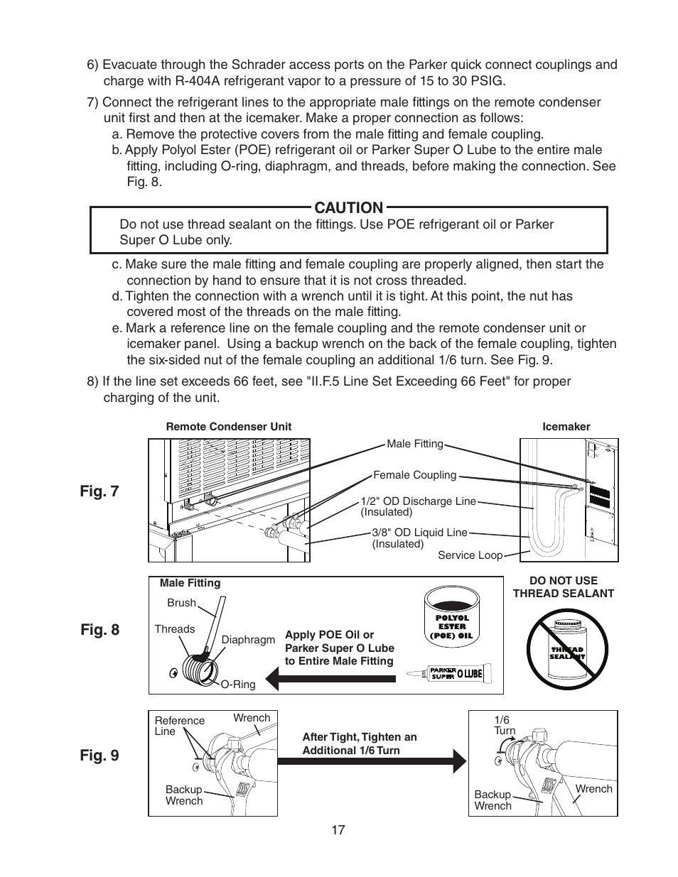 Caution, Fig. 7, Fig. 8 | Fig. 9 | Hoshizaki KM-650MAH User Manual | Page 17 / 32