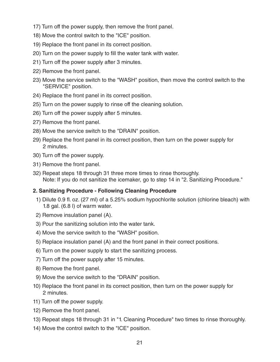 Hoshizaki KMD-450MAH User Manual | Page 21 / 25