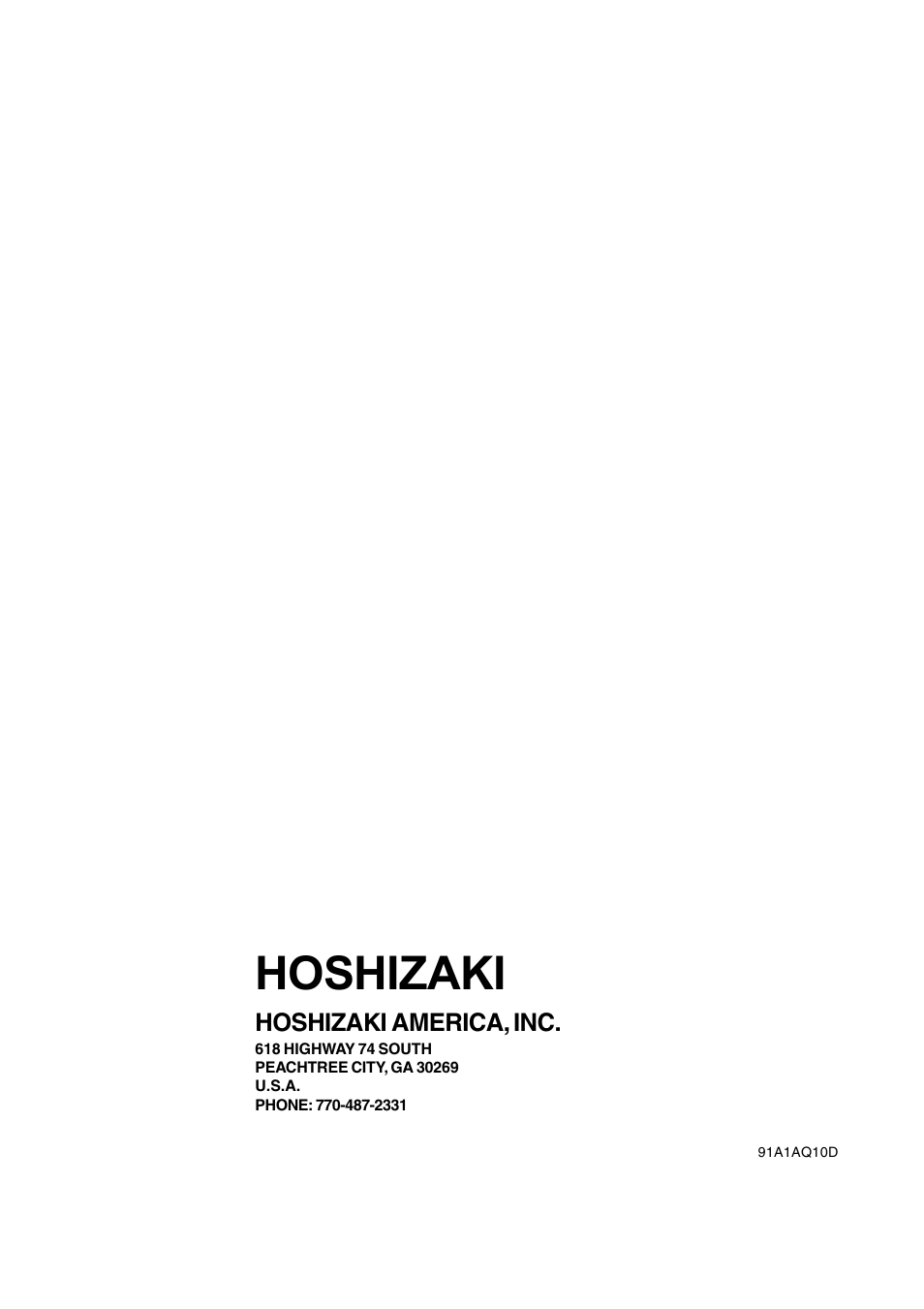 Hoshizaki | Hoshizaki SELF-CONTAINED CRESCENT CUBER KM-250BAF User Manual | Page 21 / 21