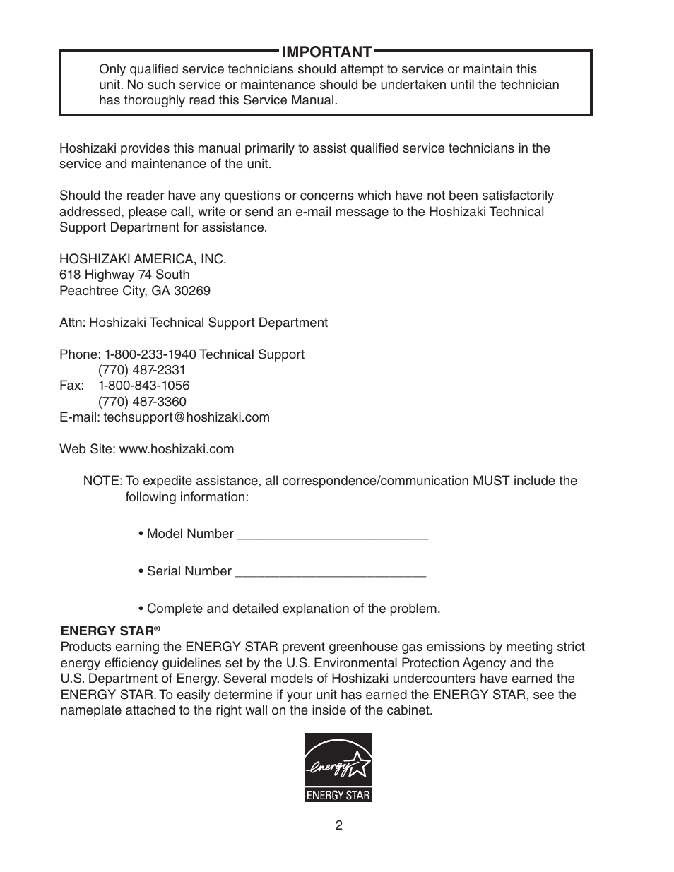 Hoshizaki HUR40A(-D) User Manual | Page 2 / 64