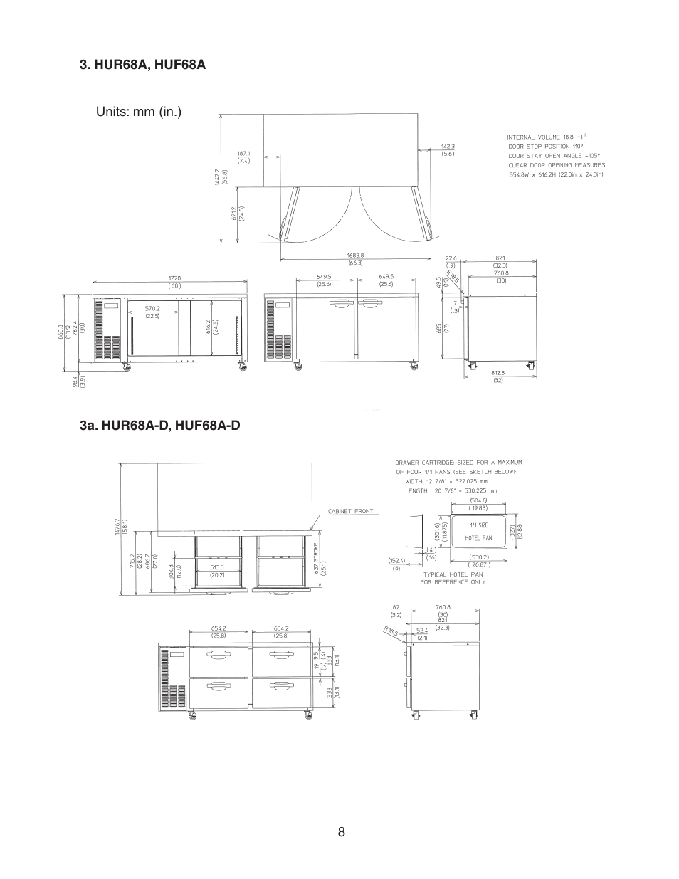 Hur68a, huf68a, 3a. hur68a-d, huf68a-d, Hur68a, huf68a 3a. hur68a-d, huf68a-d | Hoshizaki HUR40A(-D) User Manual | Page 8 / 64