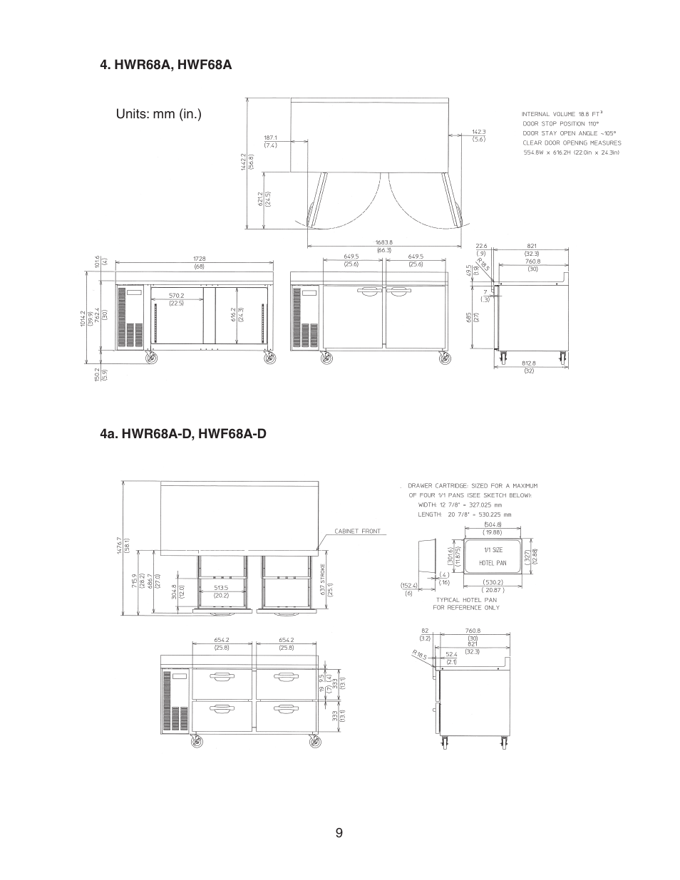 Hwr68a, hwf68a, 4a. hwr68a-d, hwf68a-d, Hwr68a, hwf68a 4a. hwr68a-d, hwf68a-d | Hoshizaki HUR40A(-D) User Manual | Page 9 / 64