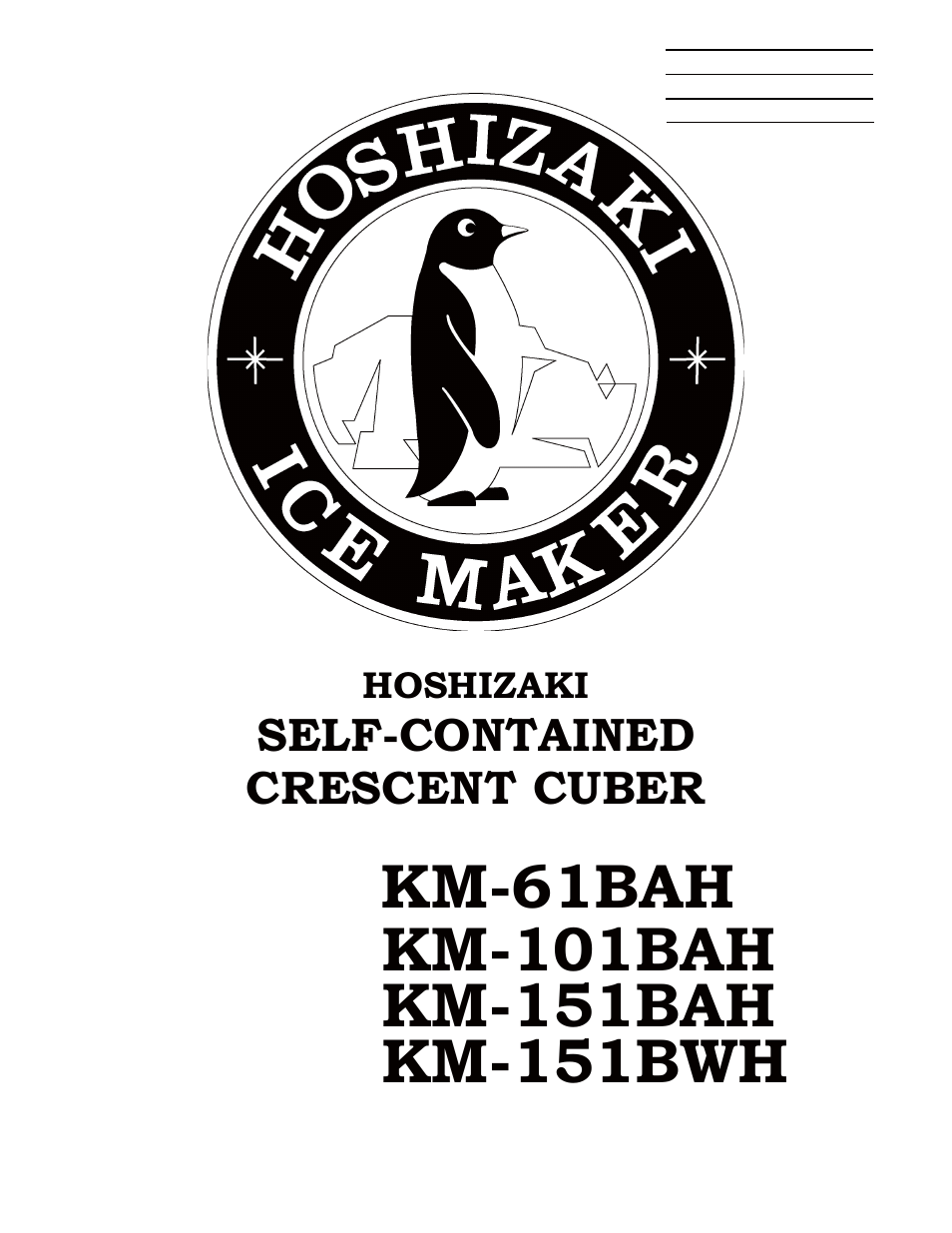 Hoshizaki KM-61BAH User Manual | 84 pages
