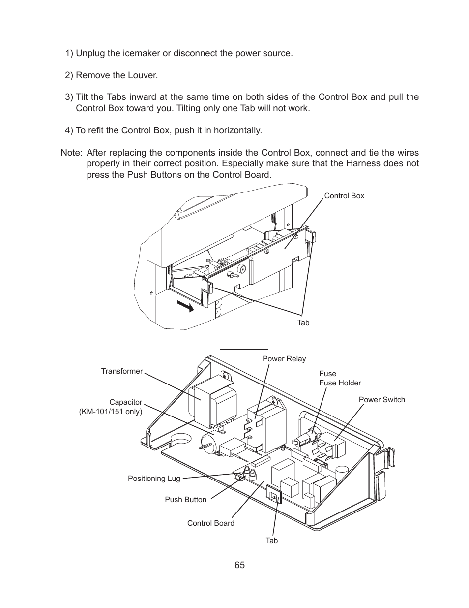 Control box, Fig. 24 | Hoshizaki KM-61BAH User Manual | Page 70 / 84