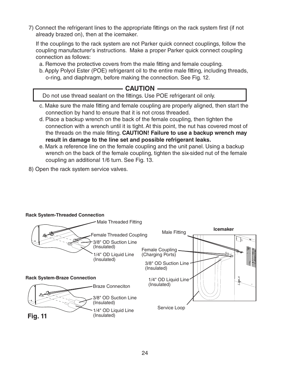 Caution, Fig. 11 | Hoshizaki FD-1001MRH(-C) User Manual | Page 24 / 44