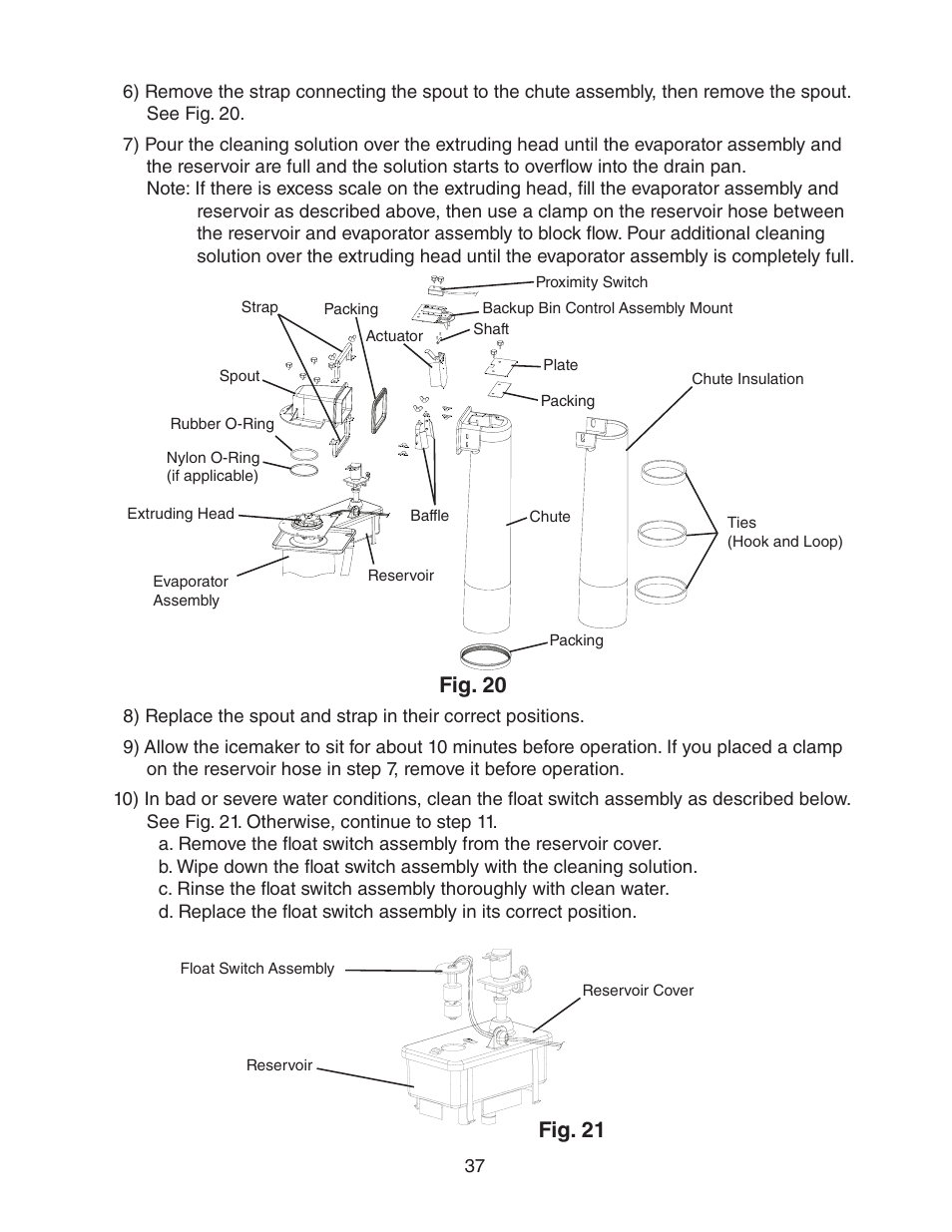 Fig. 20, Fig. 21 | Hoshizaki FD-1001MRH(-C) User Manual | Page 37 / 44