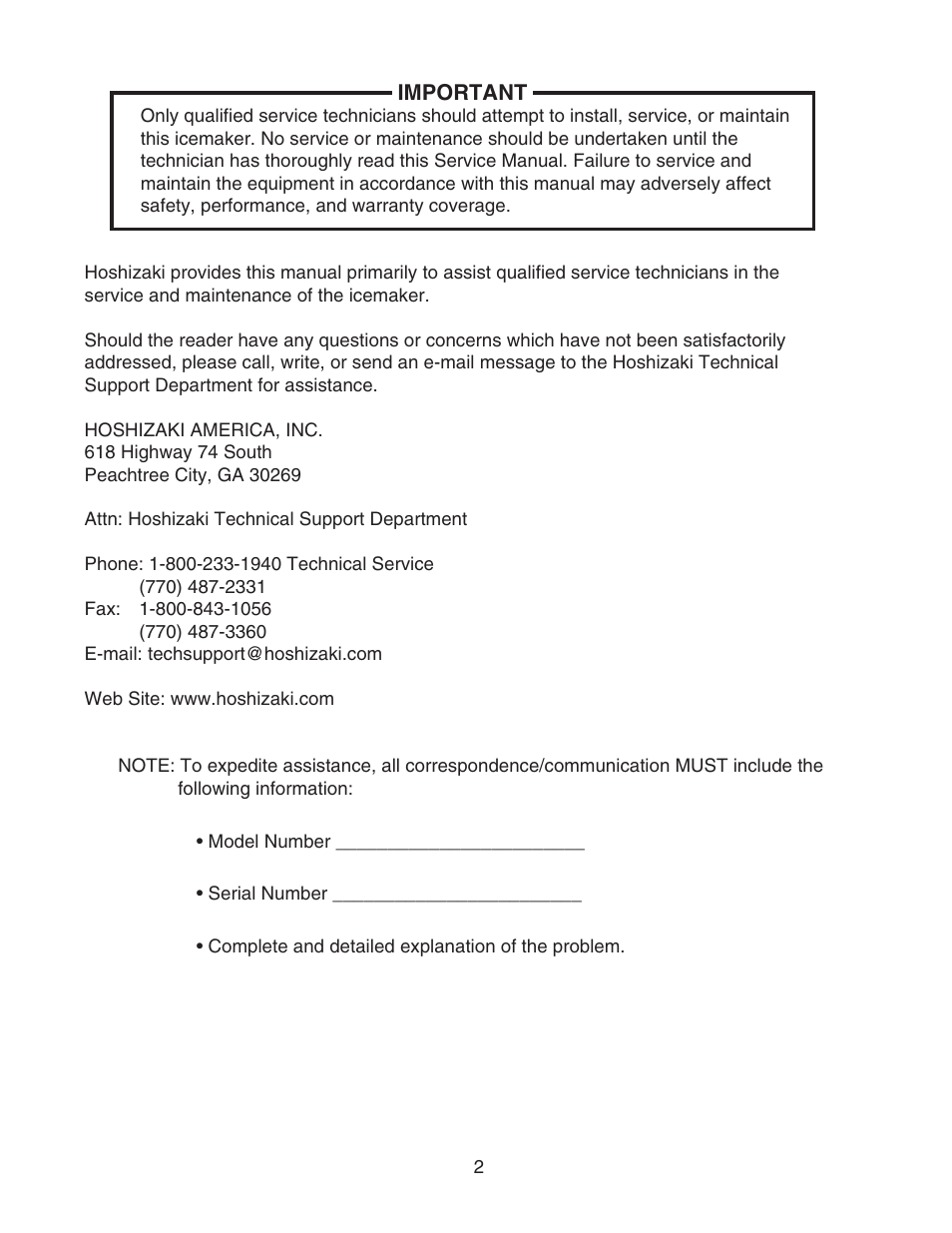 Hoshizaki CUBELET ICEMAKER/DISPENSER DCM-750BAH-OS User Manual | Page 2 / 69