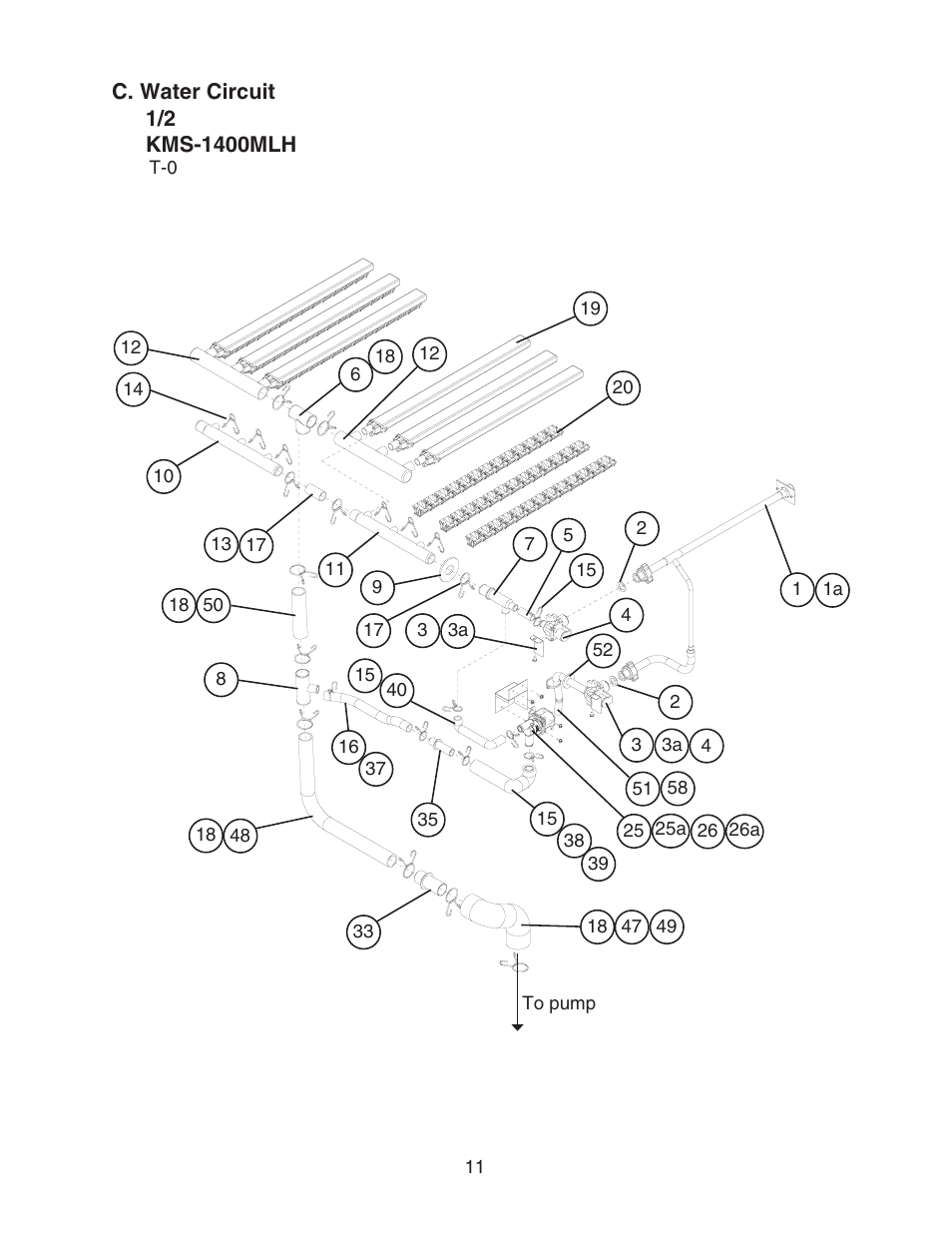 C. water circuit | Hoshizaki MODULAR CRESCENT CUBER SERENITY SERIES KMS-1400MLH User Manual | Page 11 / 21