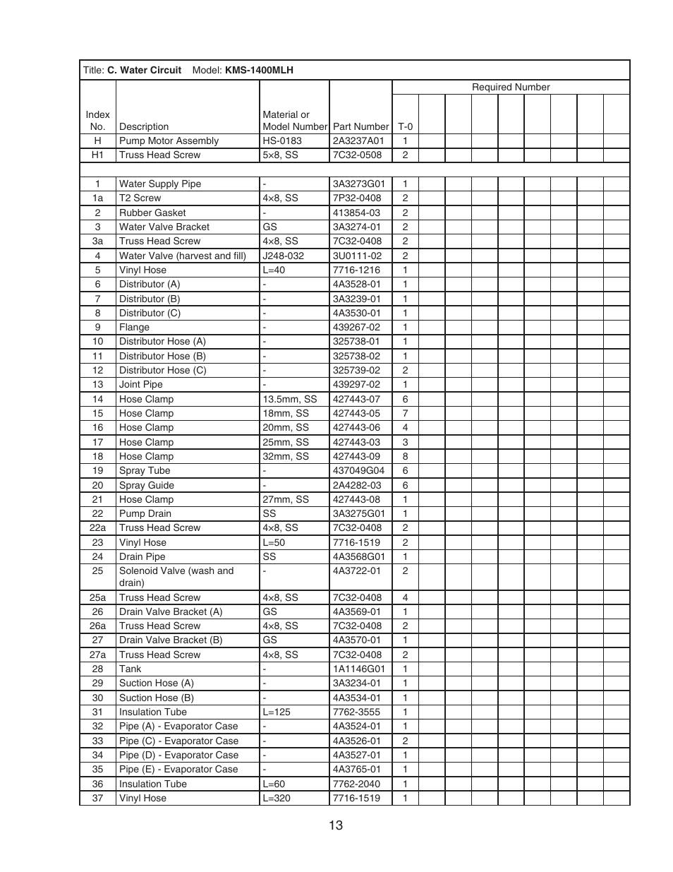 Hoshizaki MODULAR CRESCENT CUBER SERENITY SERIES KMS-1400MLH User Manual | Page 13 / 21