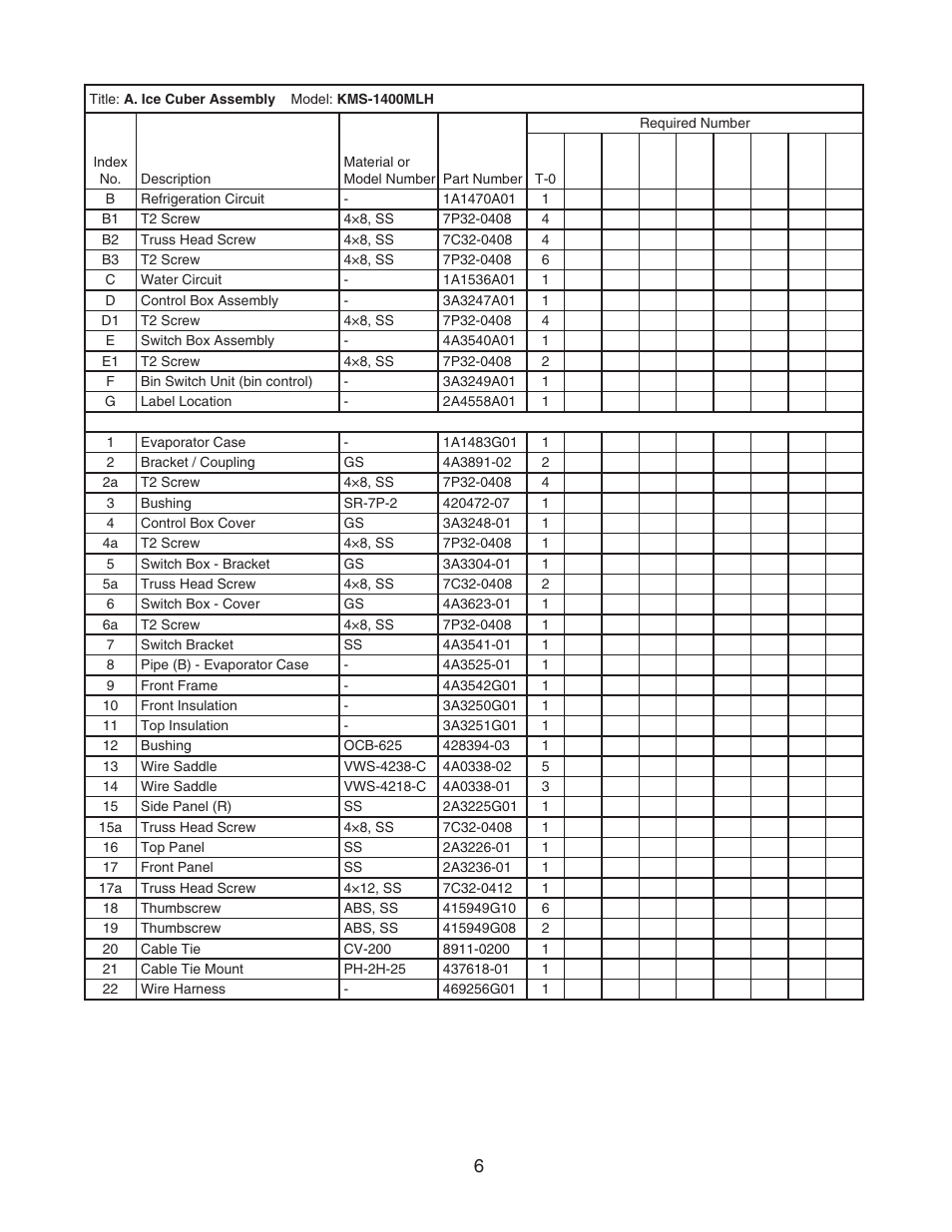 Hoshizaki MODULAR CRESCENT CUBER SERENITY SERIES KMS-1400MLH User Manual | Page 6 / 21