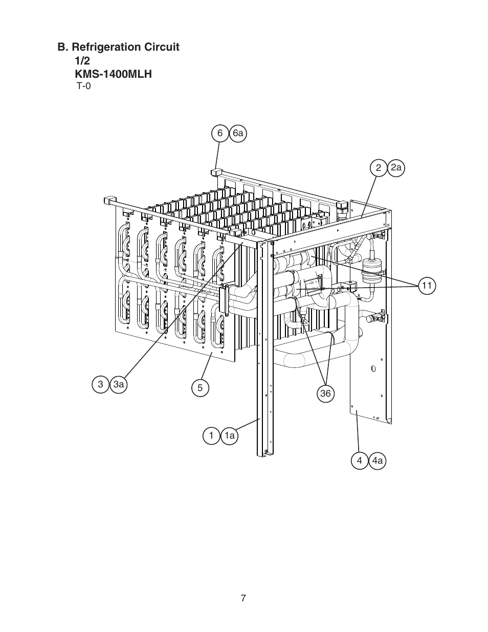 B. refrigeration circuit | Hoshizaki MODULAR CRESCENT CUBER SERENITY SERIES KMS-1400MLH User Manual | Page 7 / 21