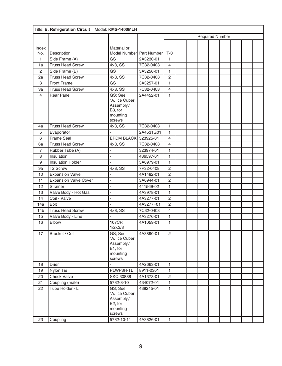 Hoshizaki MODULAR CRESCENT CUBER SERENITY SERIES KMS-1400MLH User Manual | Page 9 / 21