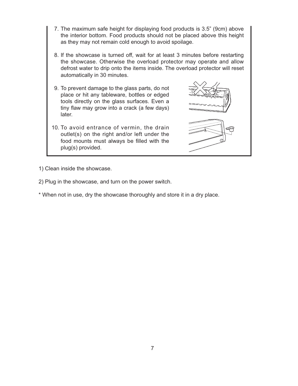 Hoshizaki COUNTER SHOWCASE HNC-180BA-L/R-S User Manual | Page 10 / 12