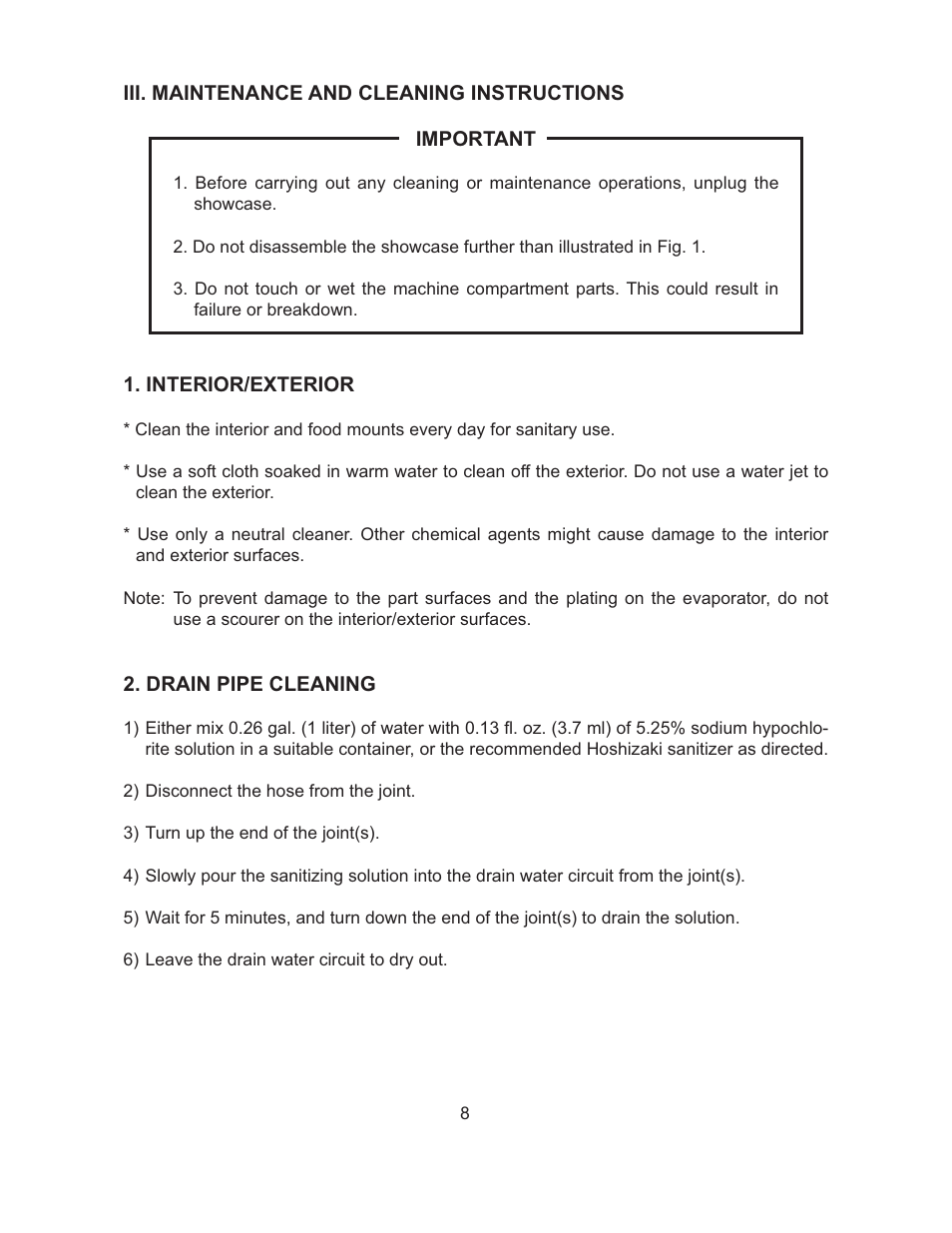 Hoshizaki COUNTER SHOWCASE HNC-180BA-L/R-S User Manual | Page 11 / 12