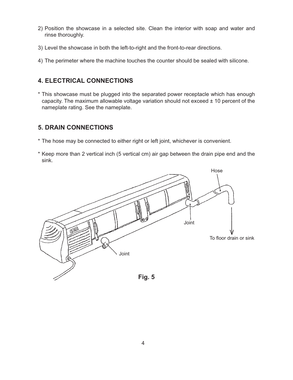 Hoshizaki COUNTER SHOWCASE HNC-180BA-L/R-S User Manual | Page 7 / 12