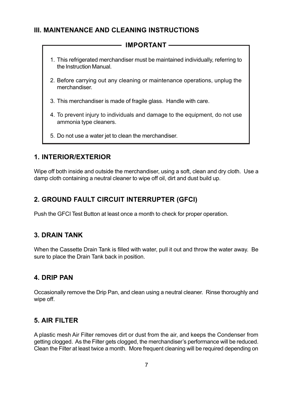 Hoshizaki REFRIGERATED GLASS MERCHANDISER KD-90D User Manual | Page 9 / 12