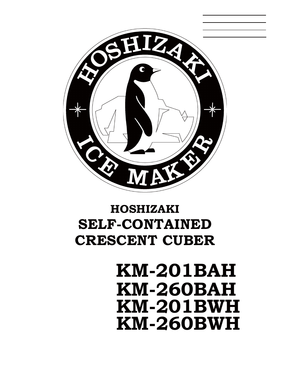 Hoshizaki KM-260BAH User Manual | 81 pages