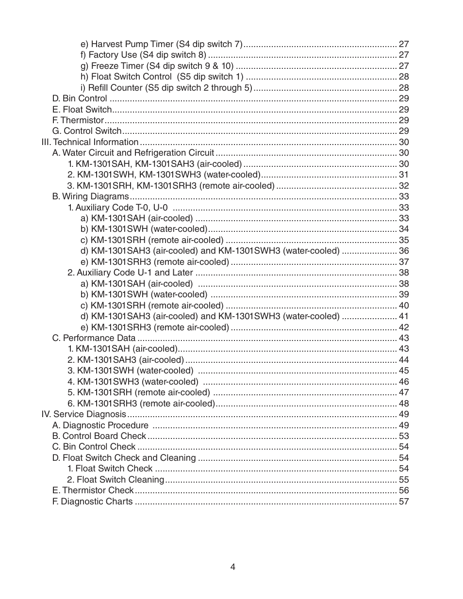 Hoshizaki KM-1301SAH/3 User Manual | Page 4 / 84