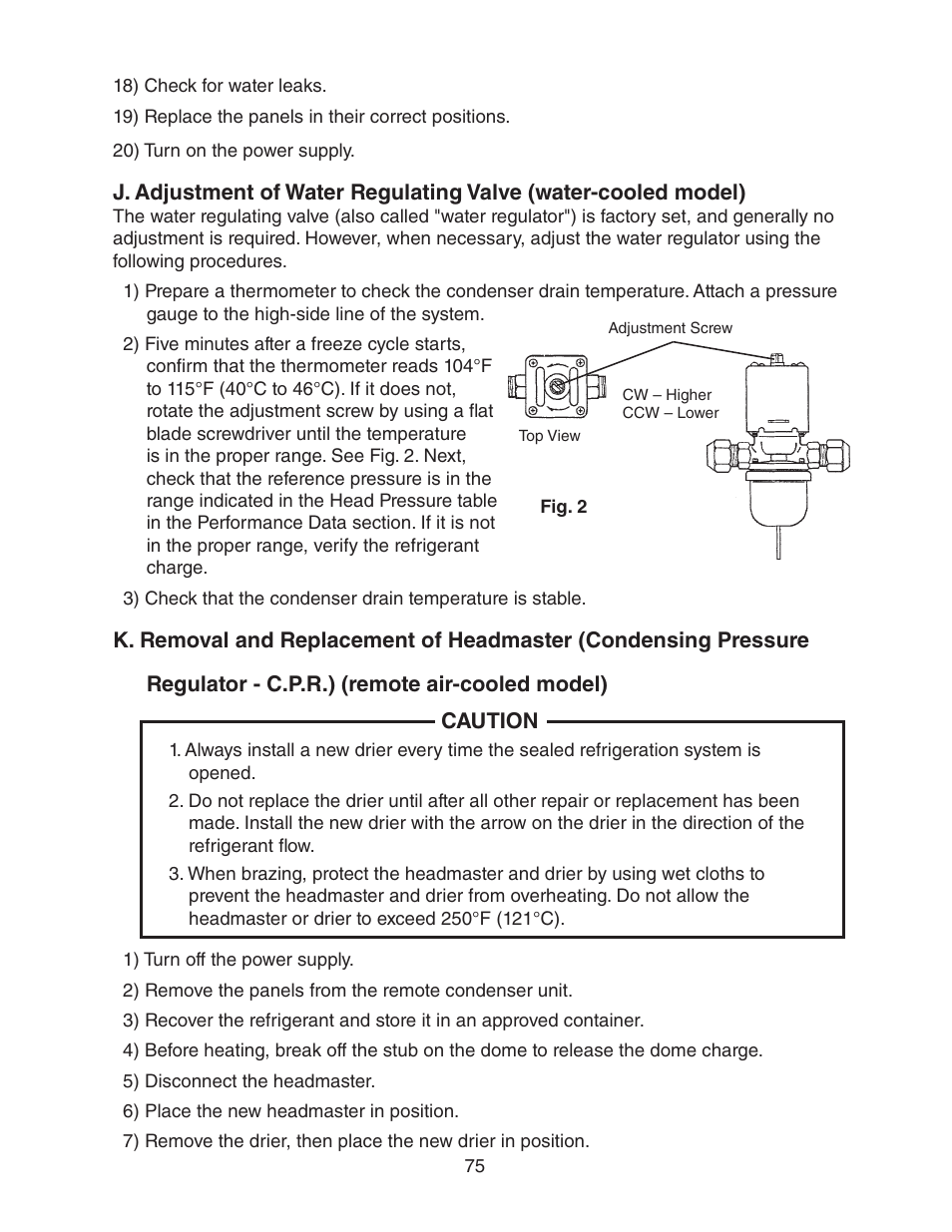 Remote air-cooled model) | Hoshizaki KM-1301SAH/3 User Manual | Page 75 / 84