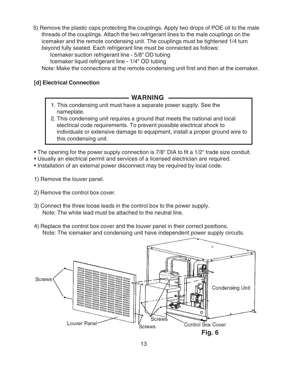 D] electrical connection | Hoshizaki MODULAR FLAKER SERENITY SERIES SRC-10H User Manual | Page 13 / 25