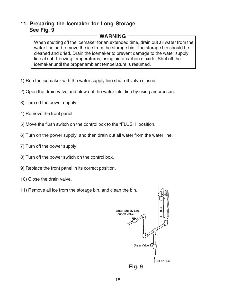 Preparing the icemaker for long storage | Hoshizaki MODULAR FLAKER SERENITY SERIES SRC-10H User Manual | Page 18 / 25