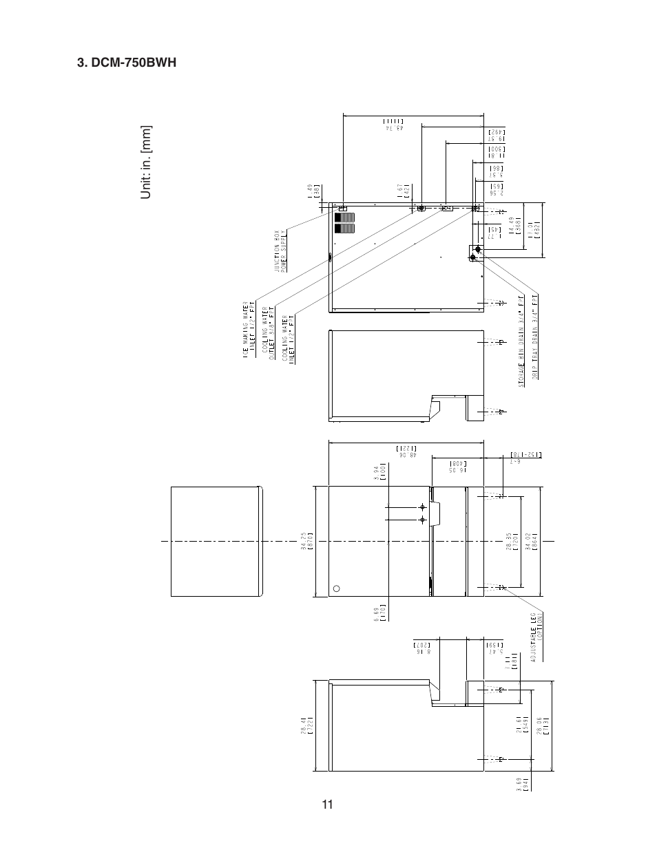 Dcm-750bwh | Hoshizaki DCM-750BWH(-OS) User Manual | Page 11 / 32