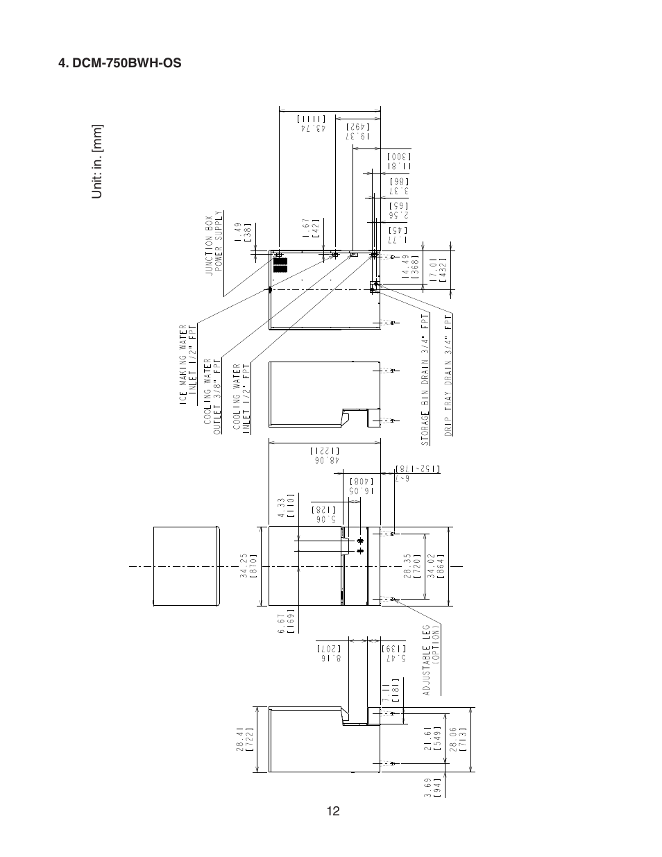 Dcm-750bwh-os | Hoshizaki DCM-750BWH(-OS) User Manual | Page 12 / 32