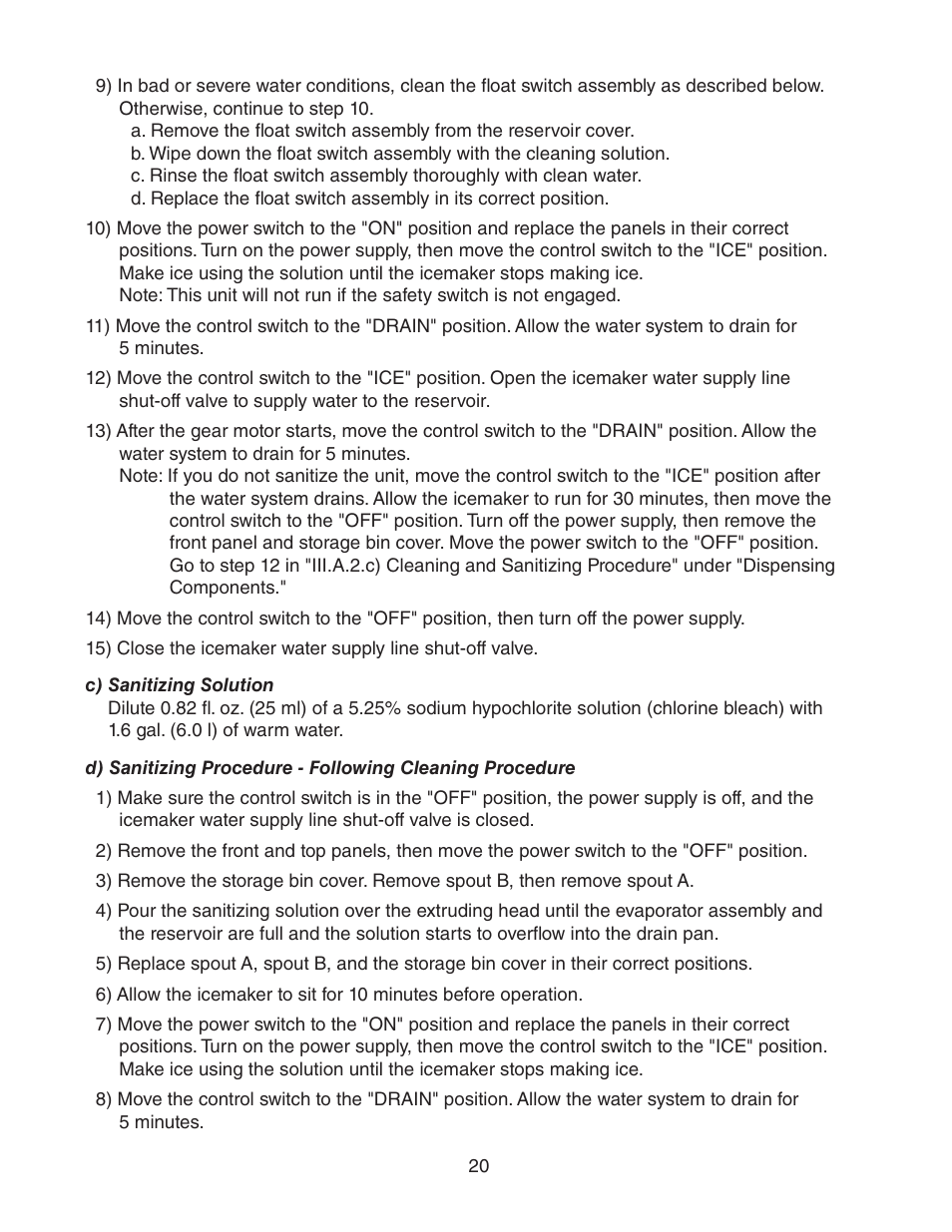 Hoshizaki DCM-300BAH(-OS) User Manual | Page 20 / 25