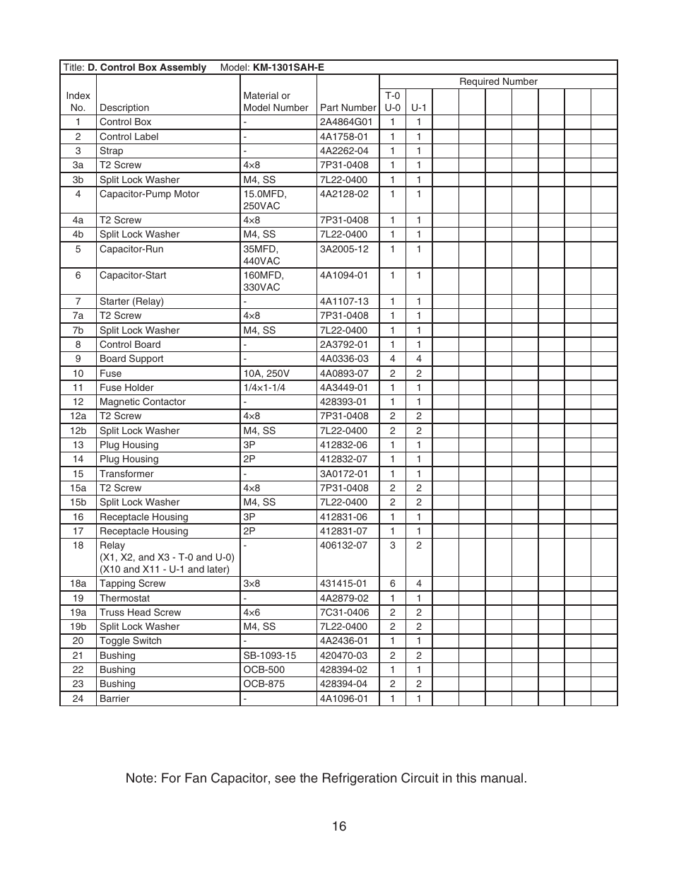 Hoshizaki KM-1301SAH-E User Manual | Page 16 / 22