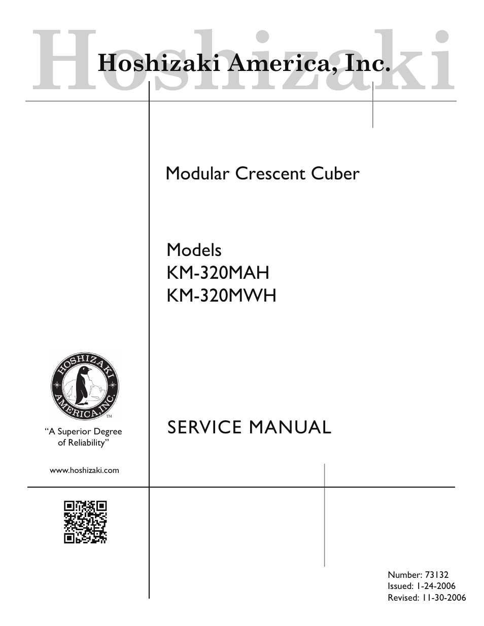 Hoshizaki KM-320MAH User Manual | 50 pages