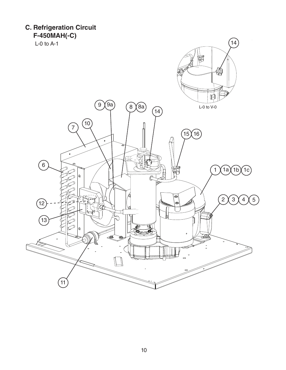 C. refrigeration circuit | Hoshizaki F-450MAH(-C) User Manual | Page 10 / 20
