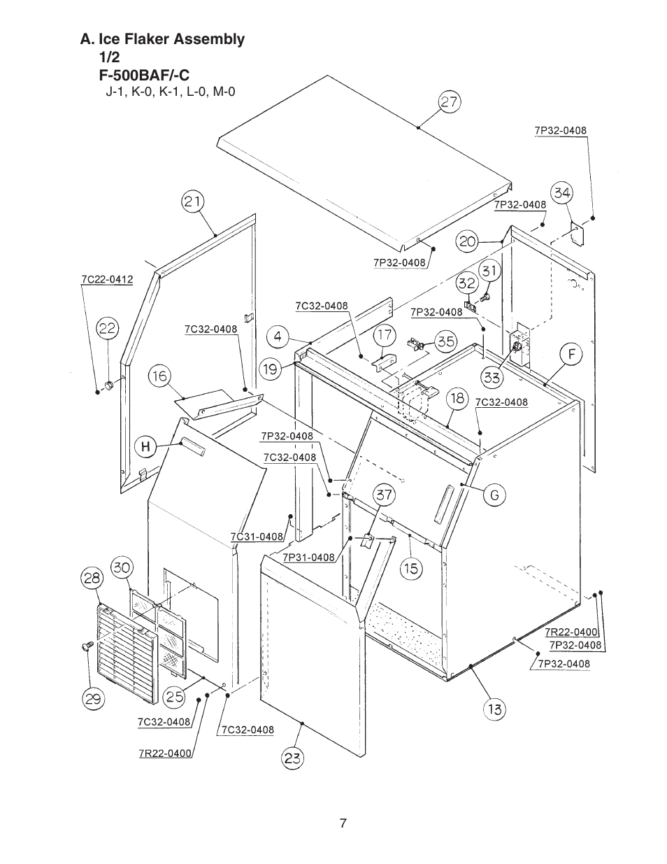 Hoshizaki F-500BAF/-C User Manual | Page 7 / 38