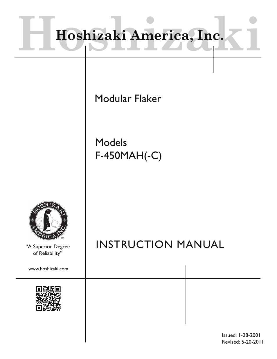 Hoshizaki F-450MAH(-C)  EN User Manual | 22 pages