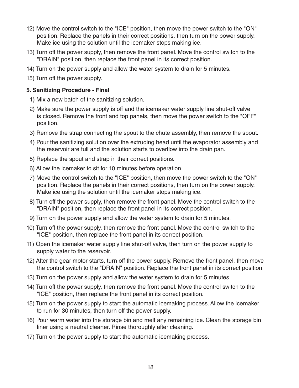 Hoshizaki F-450MAH(-C)  EN User Manual | Page 18 / 22