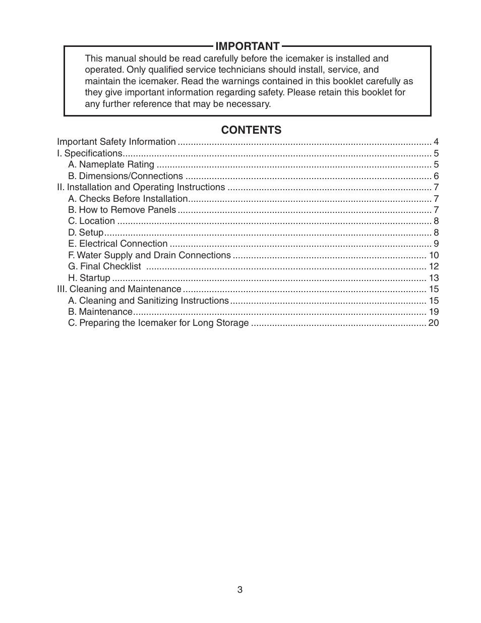Hoshizaki F-450MAH(-C)  EN User Manual | Page 3 / 22