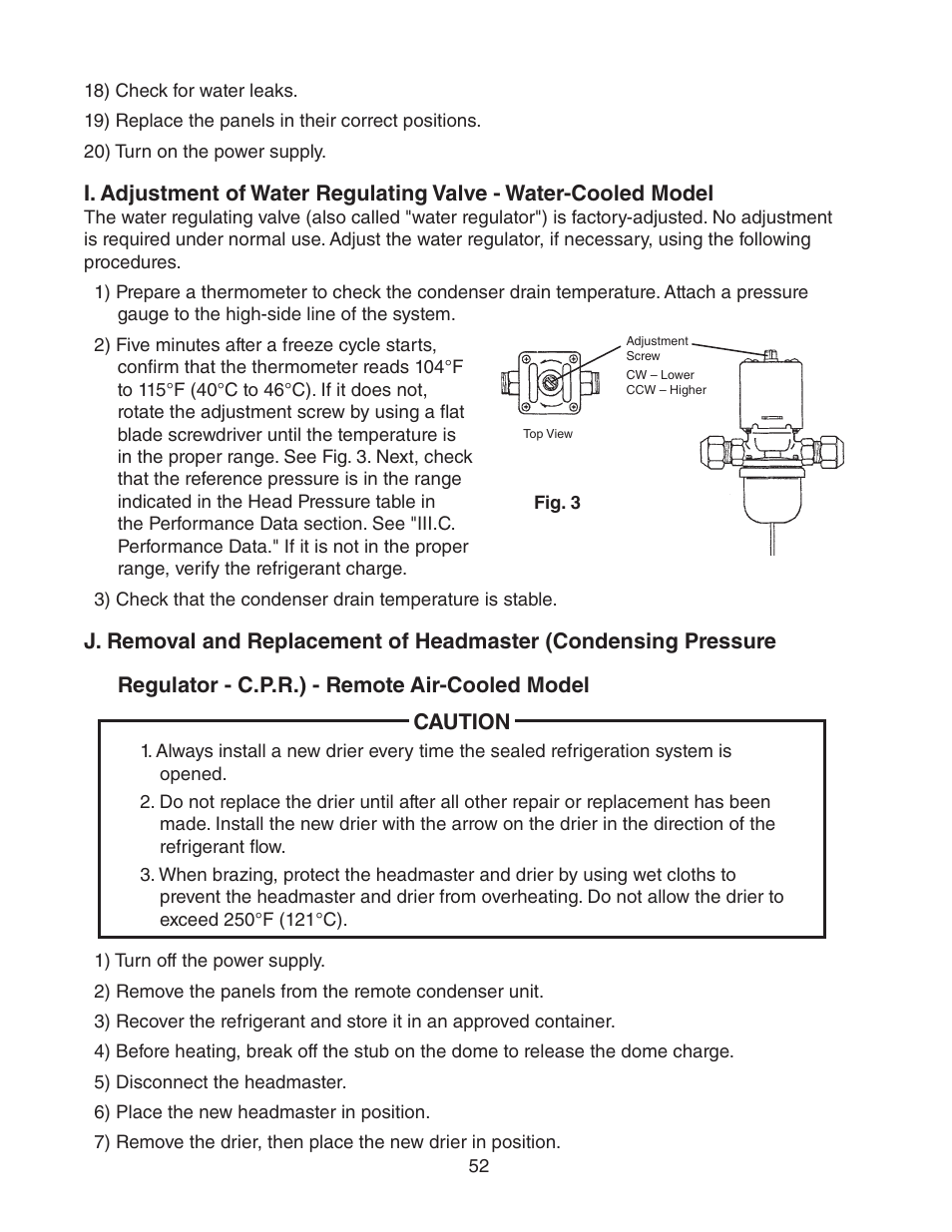 Remote air-cooled model | Hoshizaki KM-2500SWH3 User Manual | Page 52 / 61