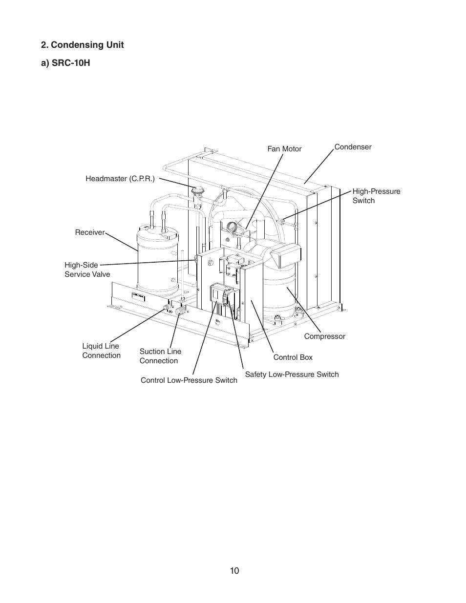 Condensing unit | Hoshizaki MODULAR CUBELET SERENITY SERIES FS-1022MLH-C User Manual | Page 10 / 57
